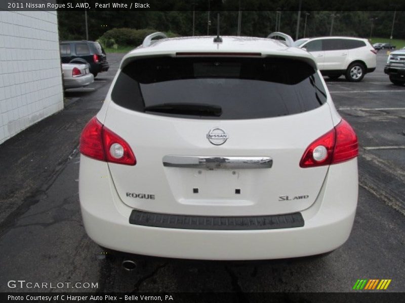 Pearl White / Black 2011 Nissan Rogue SL AWD