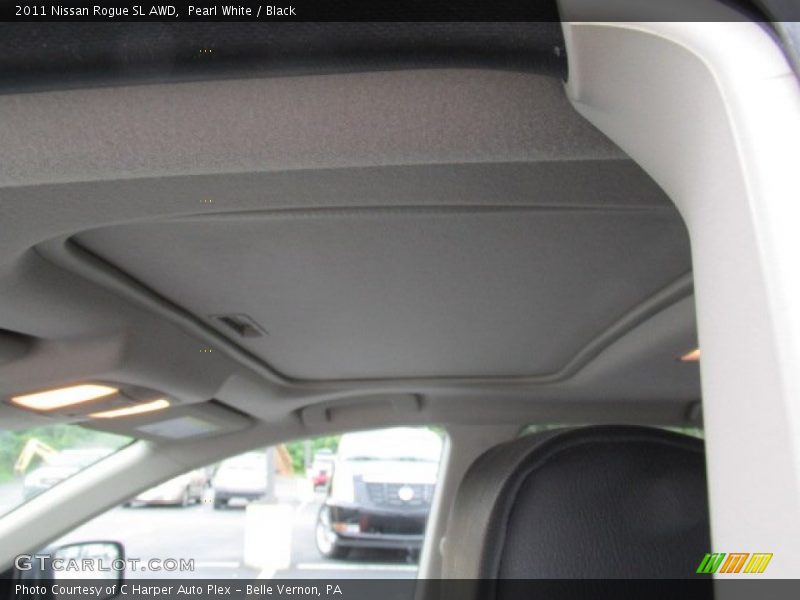 Pearl White / Black 2011 Nissan Rogue SL AWD