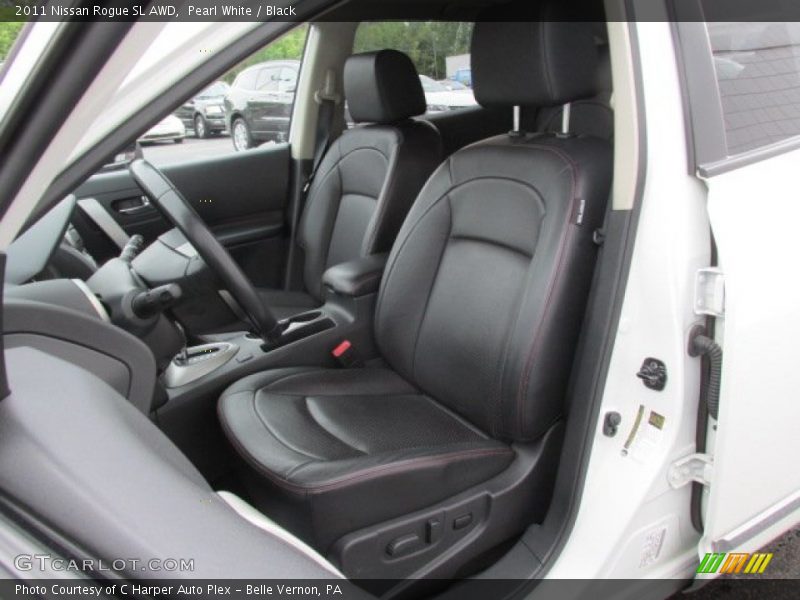 Pearl White / Black 2011 Nissan Rogue SL AWD
