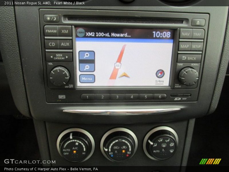 Pearl White / Black 2011 Nissan Rogue SL AWD