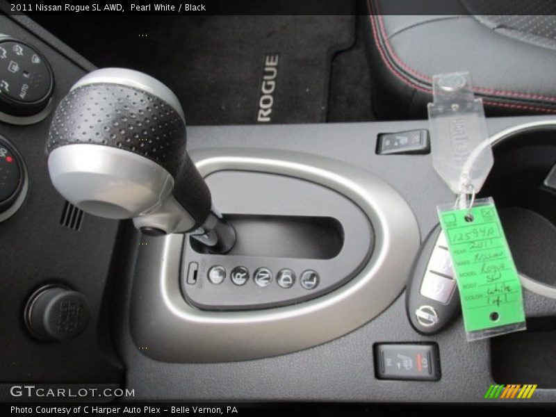 Pearl White / Black 2011 Nissan Rogue SL AWD
