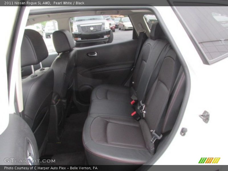 Pearl White / Black 2011 Nissan Rogue SL AWD