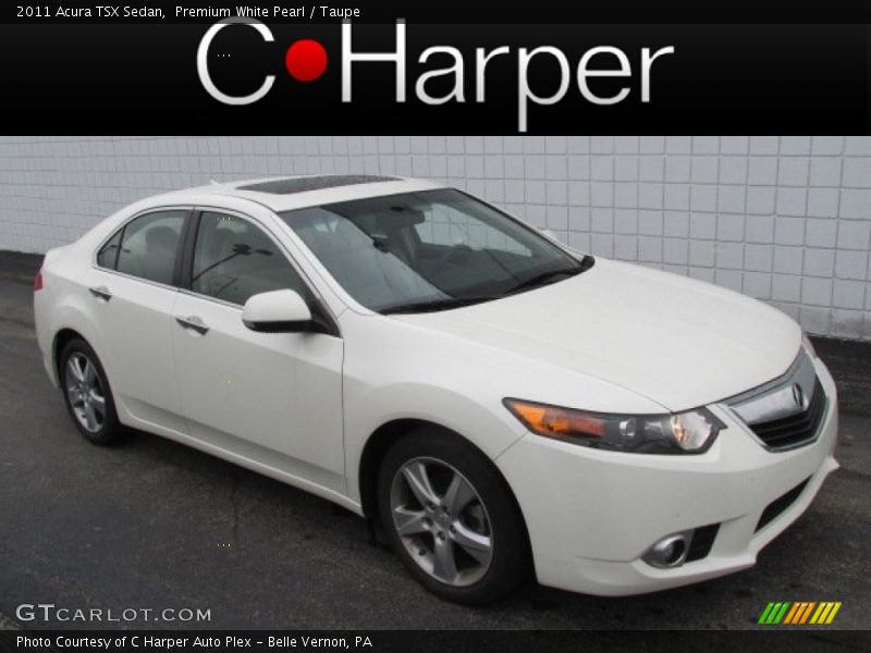 Premium White Pearl / Taupe 2011 Acura TSX Sedan