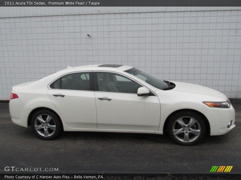 Premium White Pearl / Taupe 2011 Acura TSX Sedan