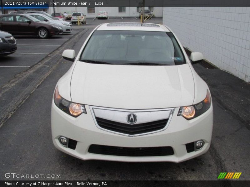 Premium White Pearl / Taupe 2011 Acura TSX Sedan