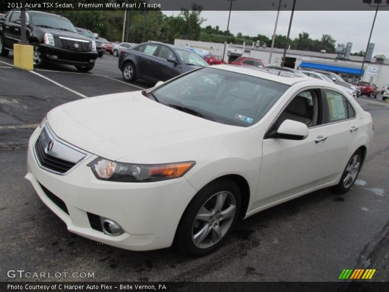 Premium White Pearl / Taupe 2011 Acura TSX Sedan
