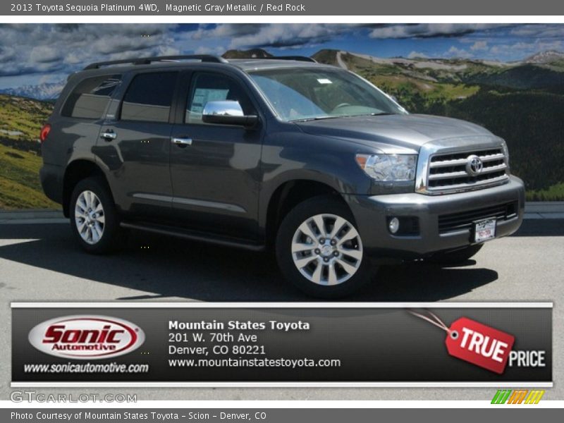 Magnetic Gray Metallic / Red Rock 2013 Toyota Sequoia Platinum 4WD