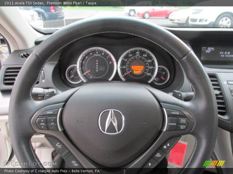 Premium White Pearl / Taupe 2011 Acura TSX Sedan