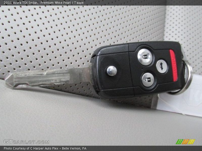 Premium White Pearl / Taupe 2011 Acura TSX Sedan