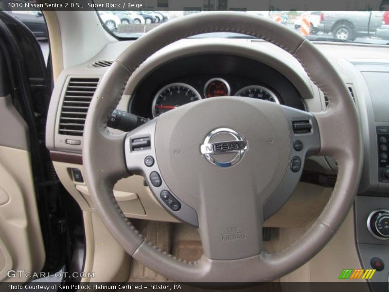 Super Black / Beige 2010 Nissan Sentra 2.0 SL