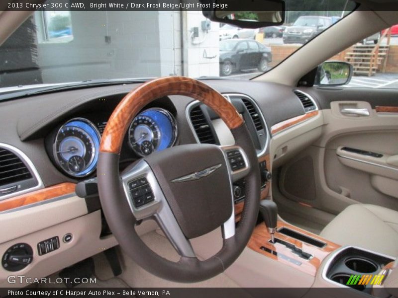 Bright White / Dark Frost Beige/Light Frost Beige 2013 Chrysler 300 C AWD