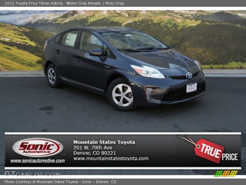 Winter Gray Metallic / Misty Gray 2013 Toyota Prius Three Hybrid