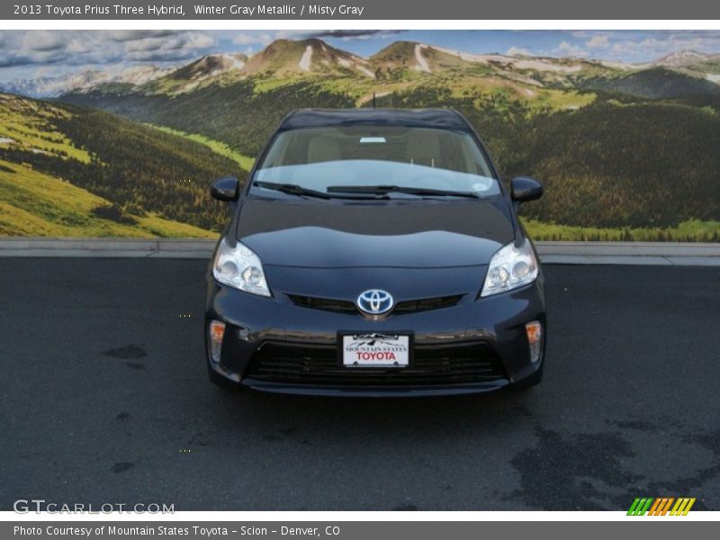 Winter Gray Metallic / Misty Gray 2013 Toyota Prius Three Hybrid