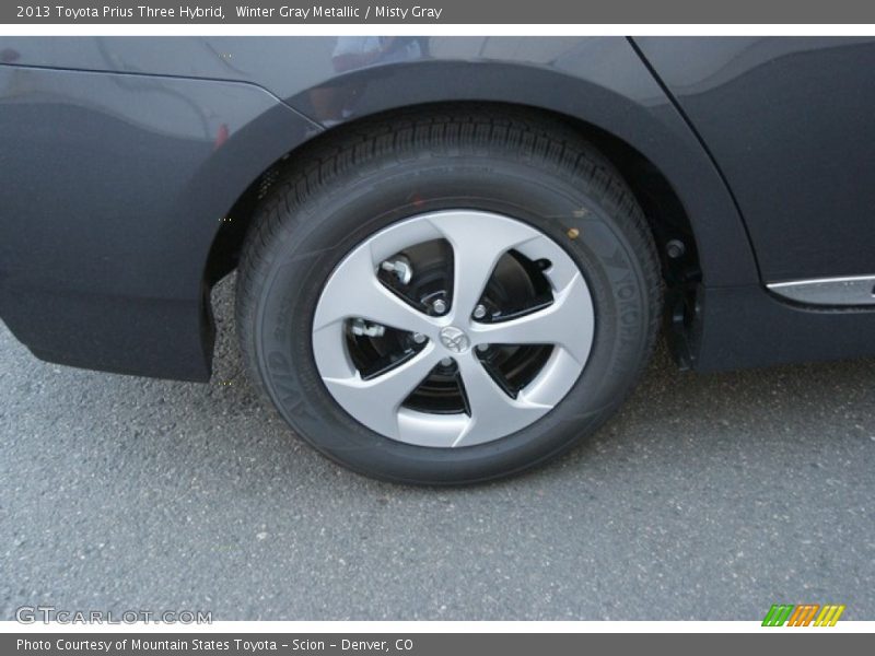Winter Gray Metallic / Misty Gray 2013 Toyota Prius Three Hybrid