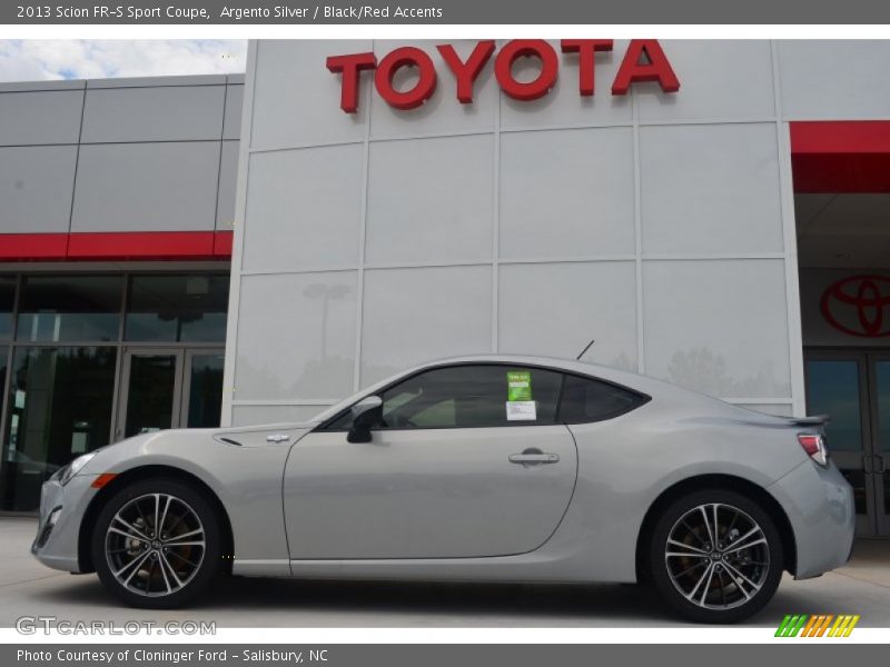 Argento Silver / Black/Red Accents 2013 Scion FR-S Sport Coupe