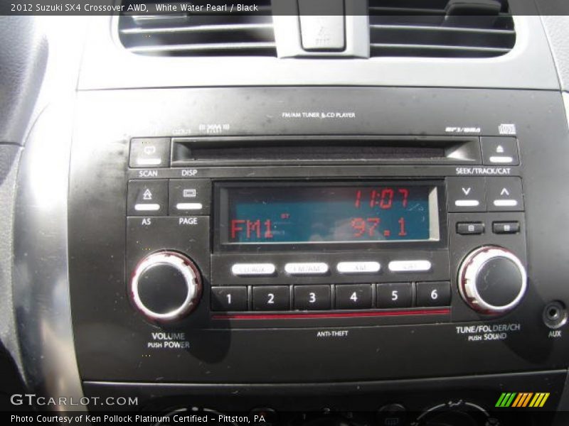 White Water Pearl / Black 2012 Suzuki SX4 Crossover AWD