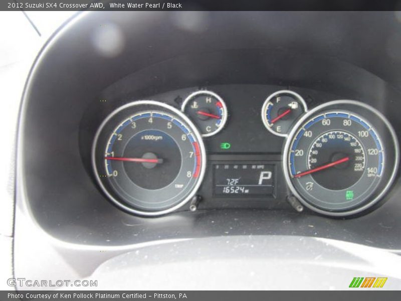 White Water Pearl / Black 2012 Suzuki SX4 Crossover AWD