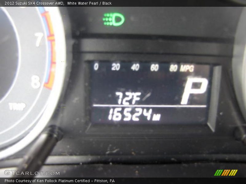 White Water Pearl / Black 2012 Suzuki SX4 Crossover AWD