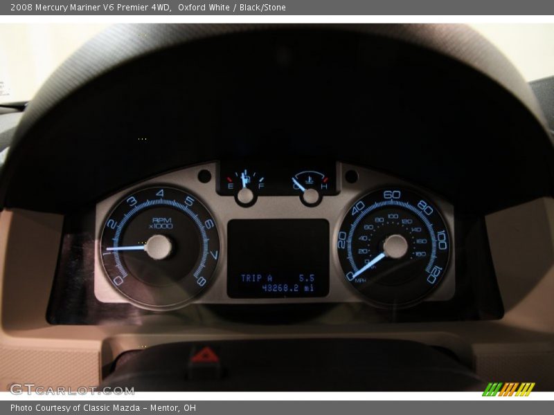 Oxford White / Black/Stone 2008 Mercury Mariner V6 Premier 4WD