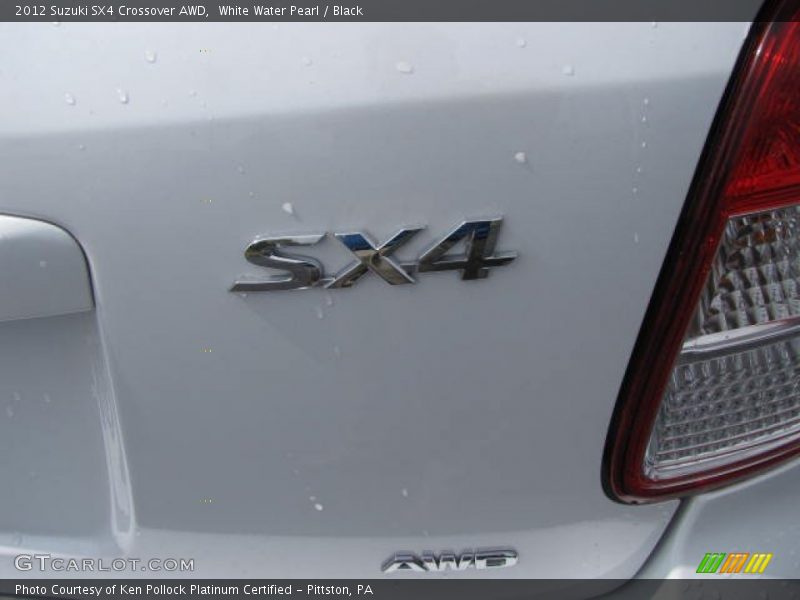 White Water Pearl / Black 2012 Suzuki SX4 Crossover AWD