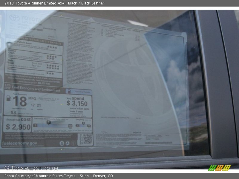 Black / Black Leather 2013 Toyota 4Runner Limited 4x4