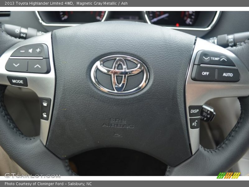 Magnetic Gray Metallic / Ash 2013 Toyota Highlander Limited 4WD
