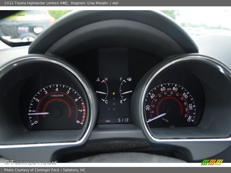 Magnetic Gray Metallic / Ash 2013 Toyota Highlander Limited 4WD