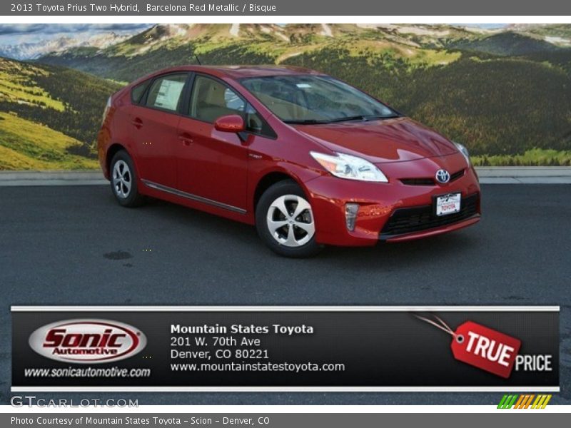 Barcelona Red Metallic / Bisque 2013 Toyota Prius Two Hybrid