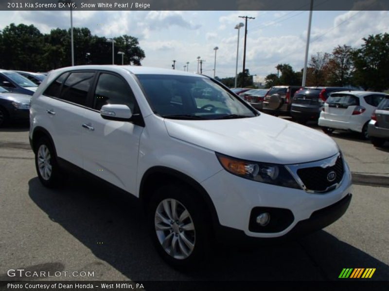 Snow White Pearl / Beige 2011 Kia Sorento EX V6