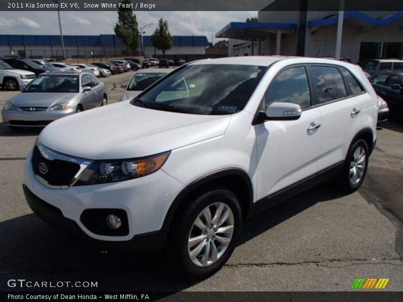 Snow White Pearl / Beige 2011 Kia Sorento EX V6