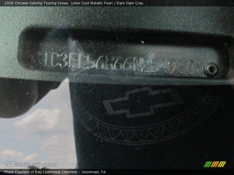 Linen Gold Metallic Pearl / Dark Slate Gray 2006 Chrysler Sebring Touring Sedan