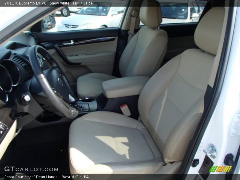 Snow White Pearl / Beige 2011 Kia Sorento EX V6