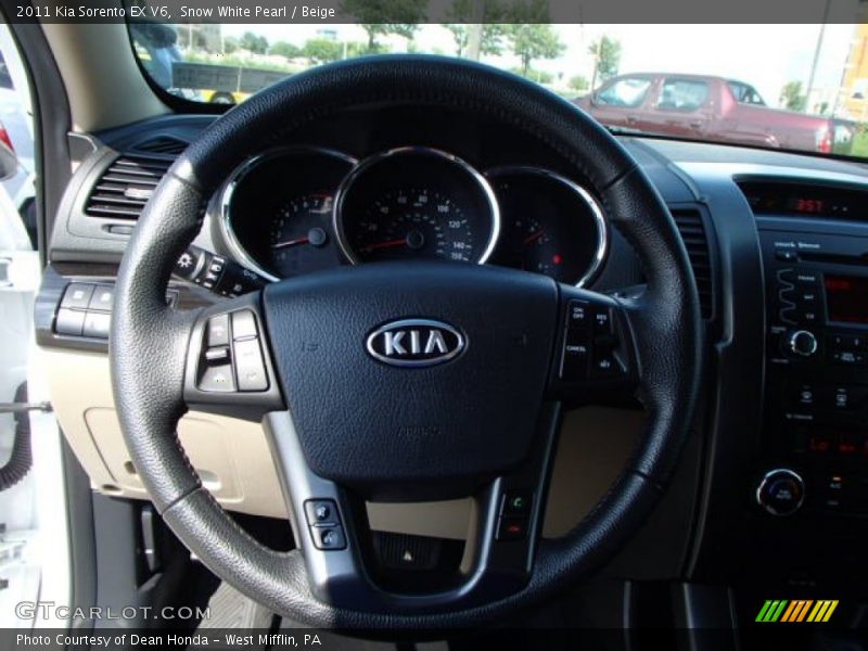 Snow White Pearl / Beige 2011 Kia Sorento EX V6