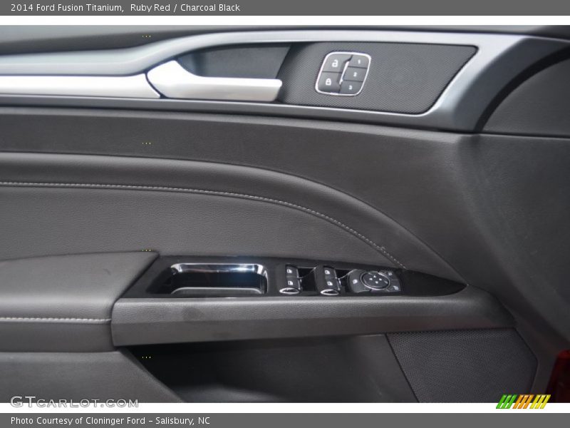 Ruby Red / Charcoal Black 2014 Ford Fusion Titanium