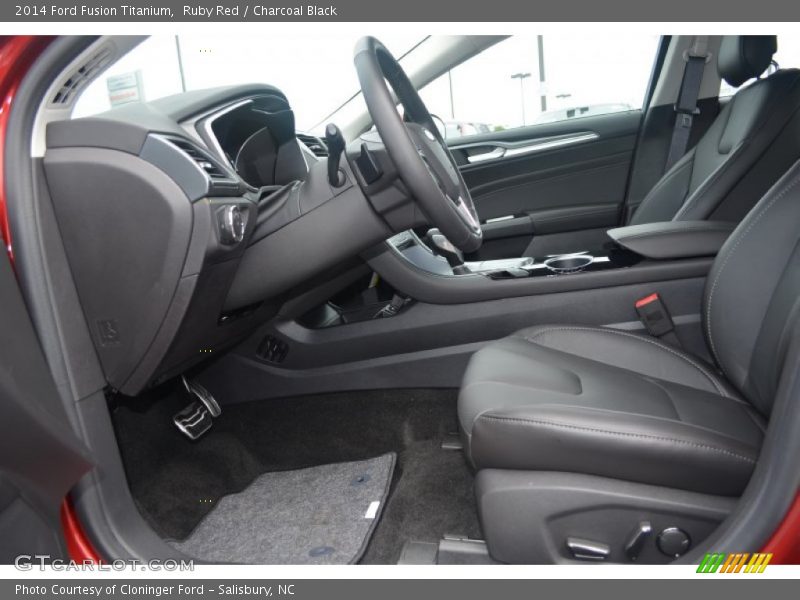 Ruby Red / Charcoal Black 2014 Ford Fusion Titanium