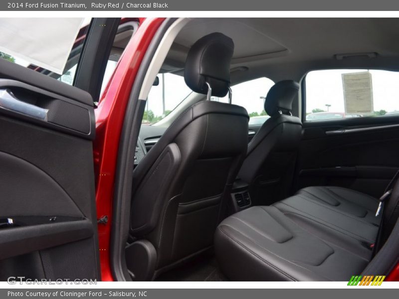Ruby Red / Charcoal Black 2014 Ford Fusion Titanium
