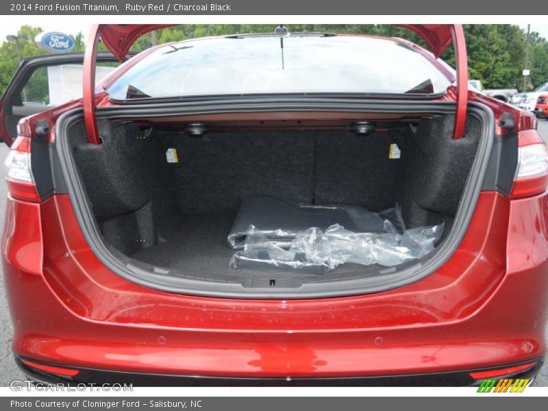 Ruby Red / Charcoal Black 2014 Ford Fusion Titanium