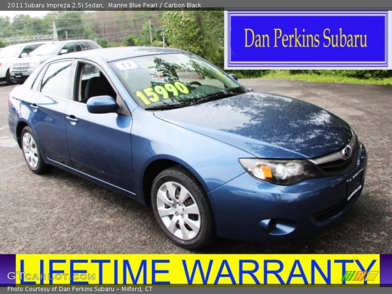 Marine Blue Pearl / Carbon Black 2011 Subaru Impreza 2.5i Sedan