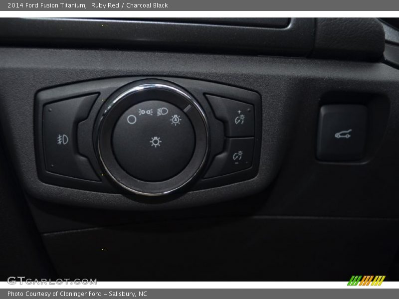 Ruby Red / Charcoal Black 2014 Ford Fusion Titanium