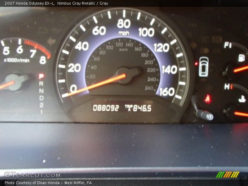 Nimbus Gray Metallic / Gray 2007 Honda Odyssey EX-L