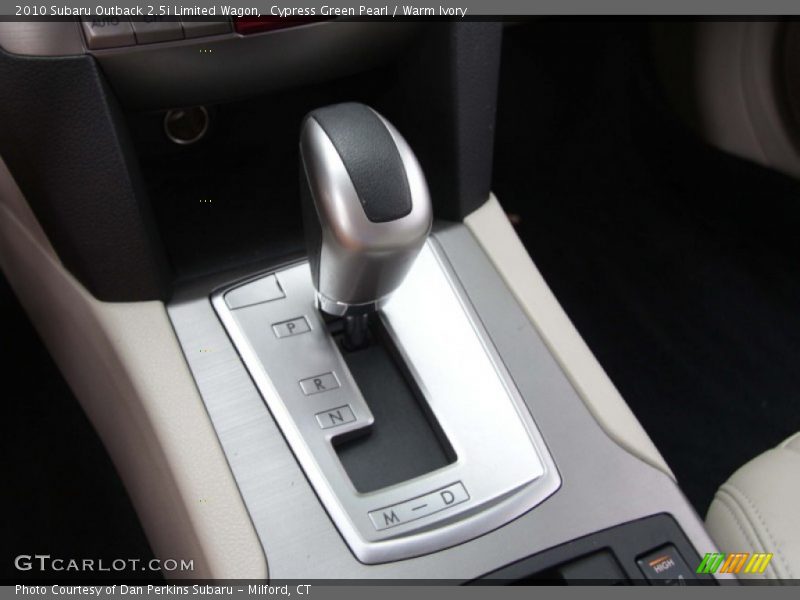  2010 Outback 2.5i Limited Wagon Lineartronic CVT Automatic Shifter
