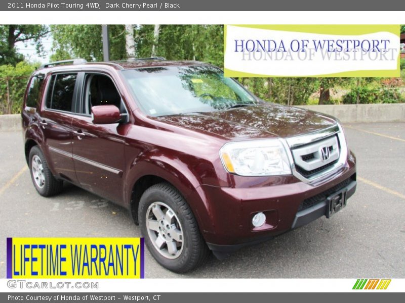Dark Cherry Pearl / Black 2011 Honda Pilot Touring 4WD