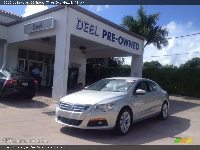 White Gold Metallic / Black 2010 Volkswagen CC Sport