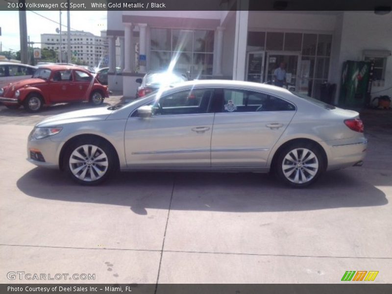 White Gold Metallic / Black 2010 Volkswagen CC Sport