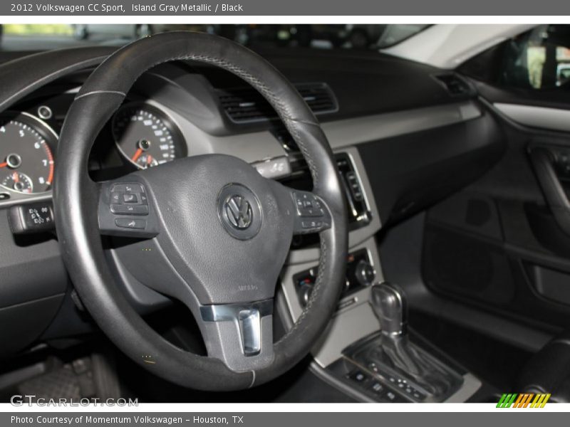 Island Gray Metallic / Black 2012 Volkswagen CC Sport