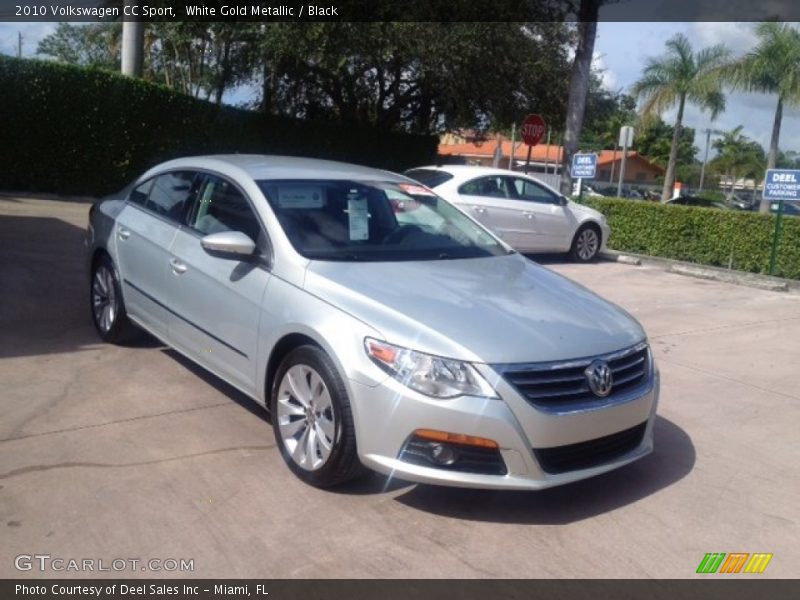 White Gold Metallic / Black 2010 Volkswagen CC Sport