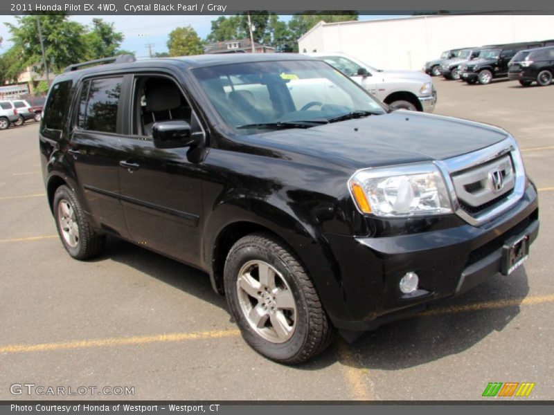Crystal Black Pearl / Gray 2011 Honda Pilot EX 4WD