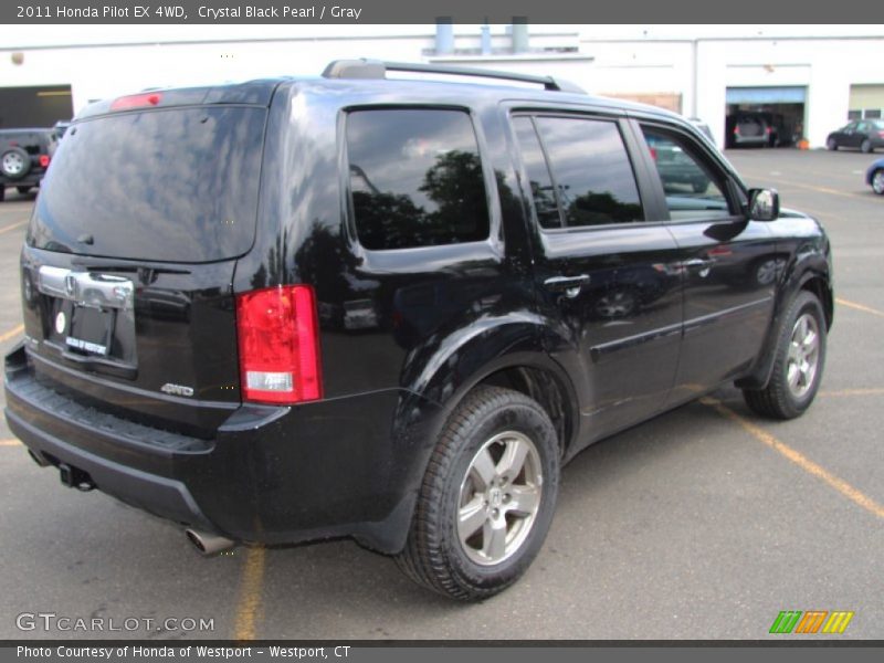 Crystal Black Pearl / Gray 2011 Honda Pilot EX 4WD