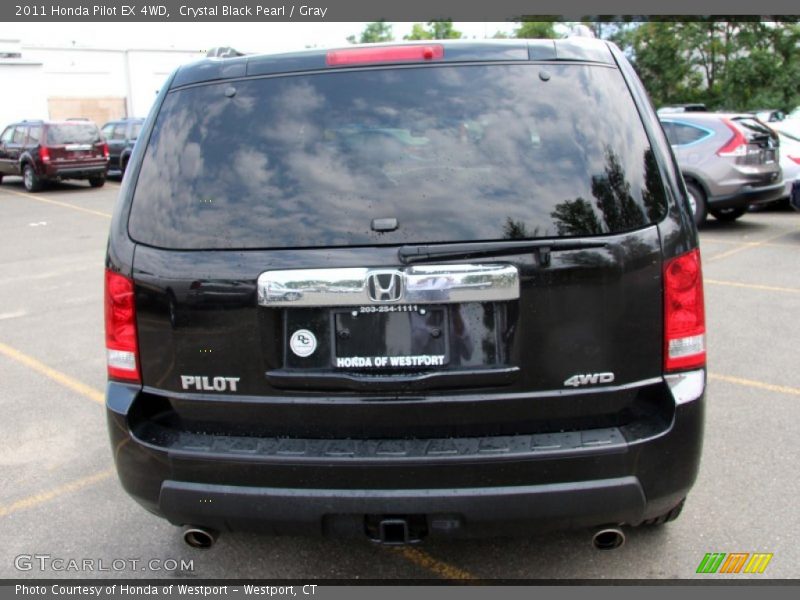 Crystal Black Pearl / Gray 2011 Honda Pilot EX 4WD