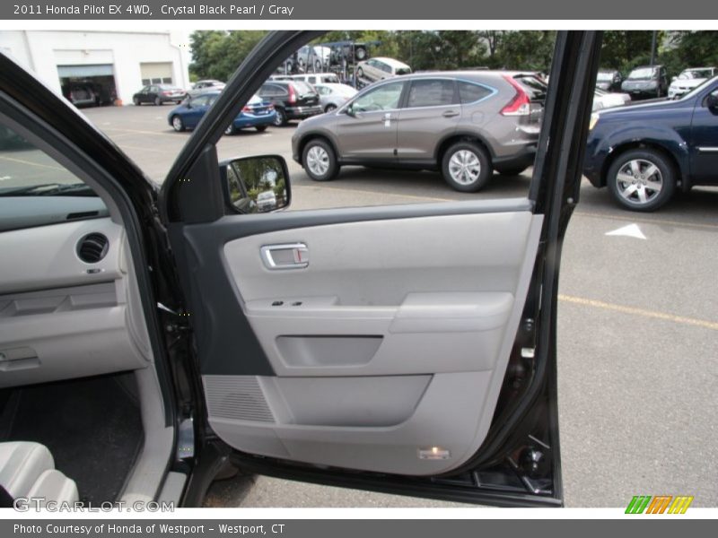 Crystal Black Pearl / Gray 2011 Honda Pilot EX 4WD